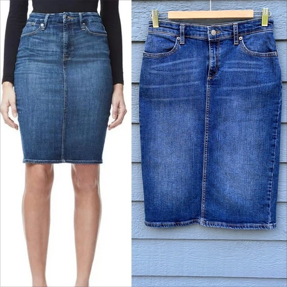 Banana Republic Denim Pencil Skirt - Picture 1 of 11